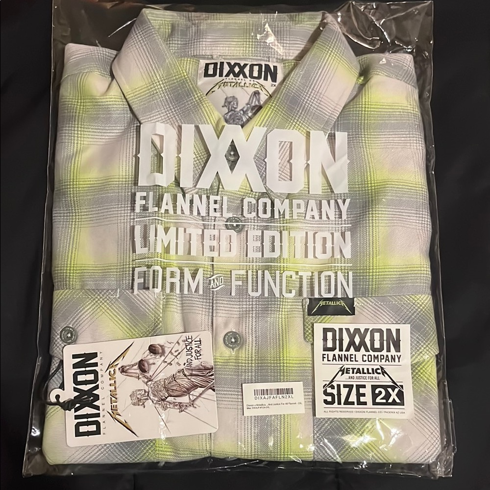 Dixxon Men's 2x Metallica And Justice for All NIB